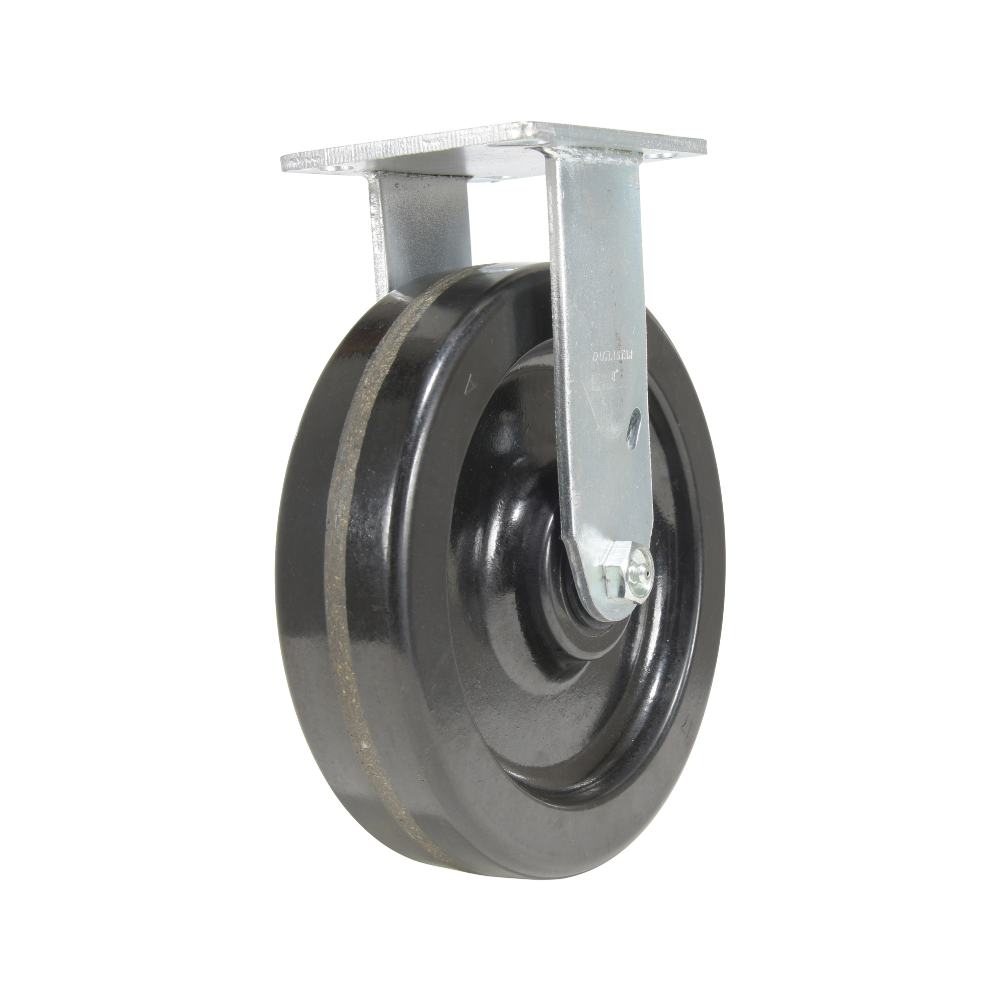 Vestil Phenolic Rigid Caster - 8in. x 2in., 1250-Lb. Capacity, Zinc Plated, Model# CST-VE-8X2PH-R